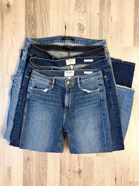 Frame and J Brand Denim Women's Straight-Leg Jeans Bundle (4)